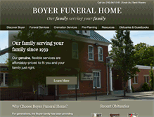 Tablet Screenshot of boyerfuneral.com